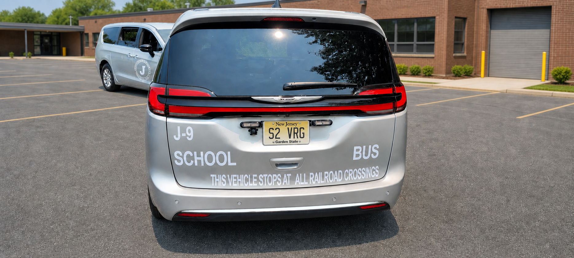 Lettered passenger fleet vehicle shown in full